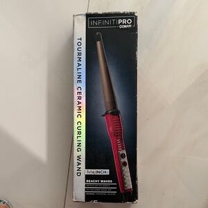 Tourmaline Ceramic Curling Wand - Red